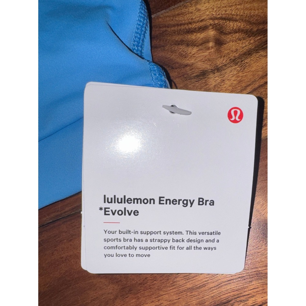Lululemon Energy Bra Evolve Ocean Wave Strappy Medium Support Size M - Picture 4 of 6